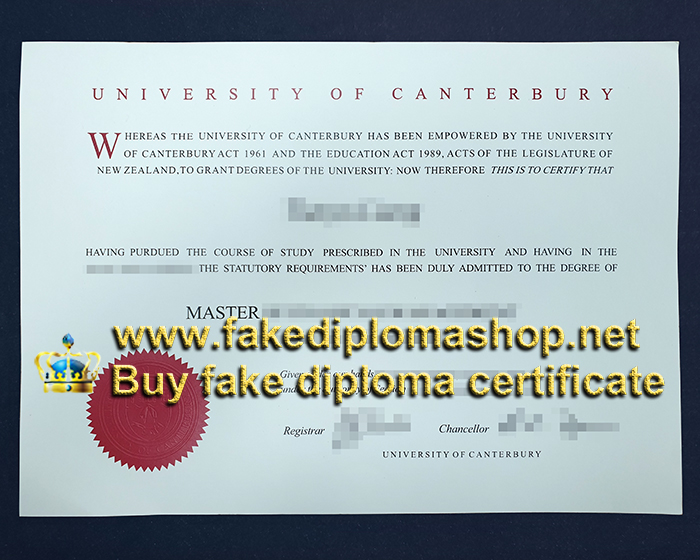 University of Canterbury diploma