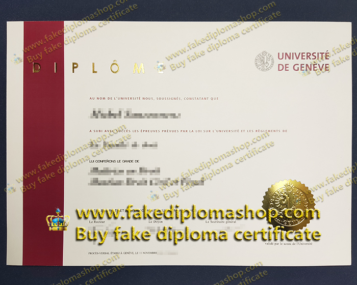 University of Geneva diploma, UNIGE diploma