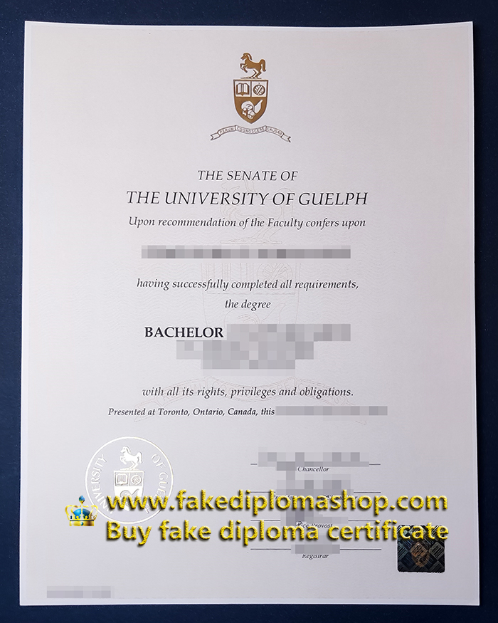 University of Guelph degree of Bachelor