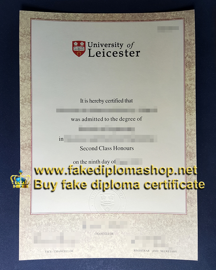 University of Leicester diploma design