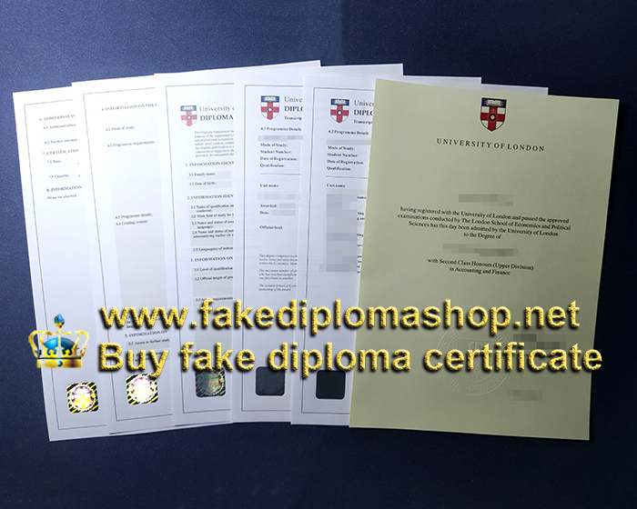 University of London diploma and transcript