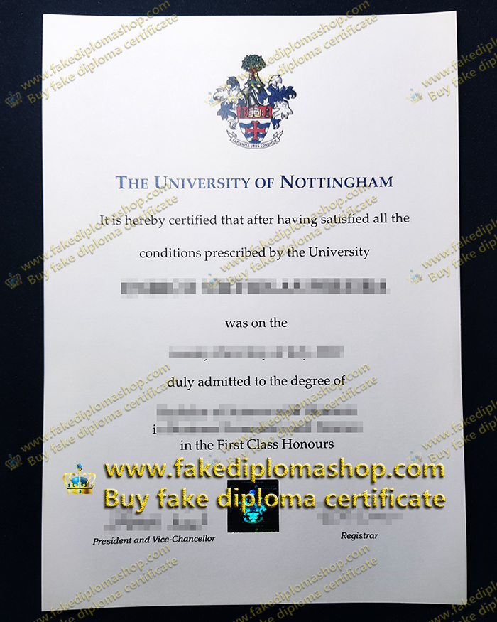 University of Nottingham diploma