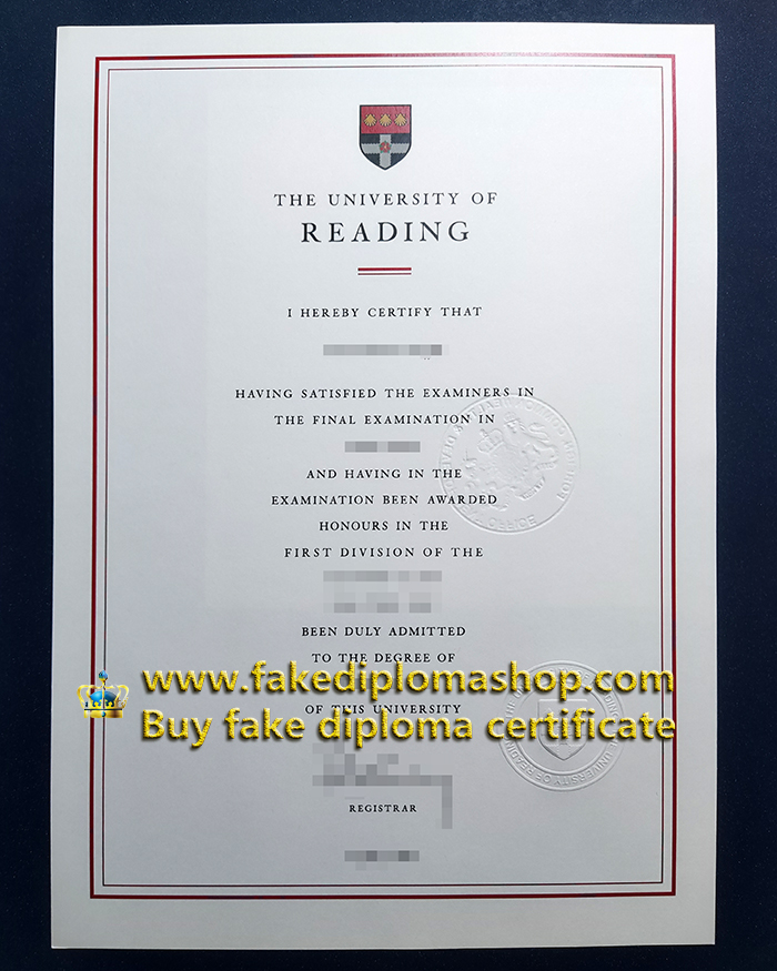 University of Reading degree of Bachelor