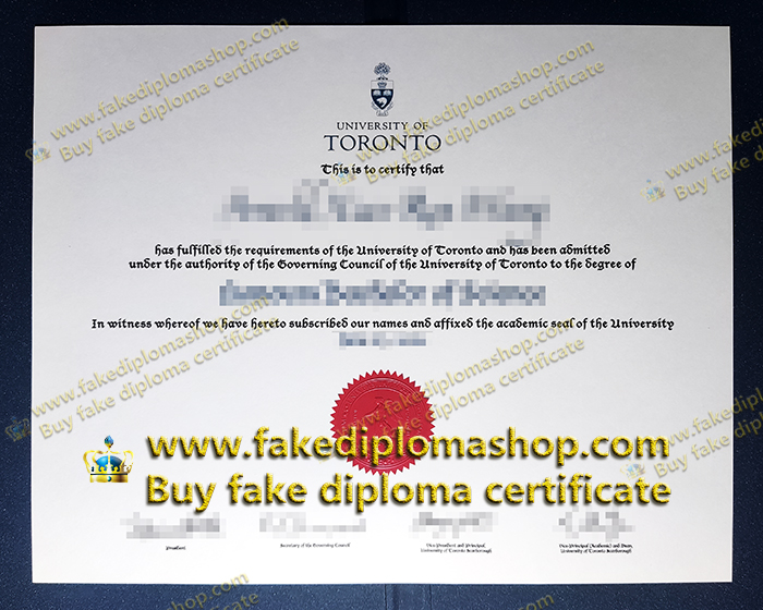 University of Toronto degree of Bachelor, UToronto diploma