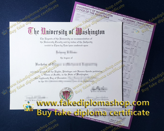 University of Washington Bachelor degree and transcript