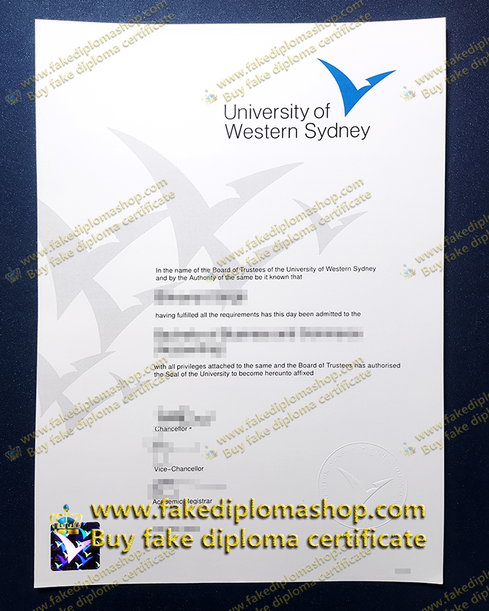 UWS fake degree, University of Western Sydney diploma