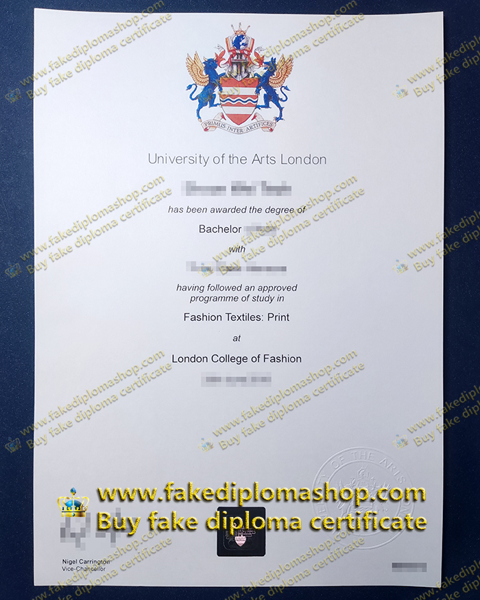 USL Bachelor diploma, University of the Arts London degree of Bachelor