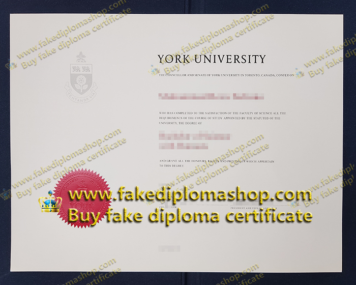 York University diploma of latest edition, York University degree of Bachelor