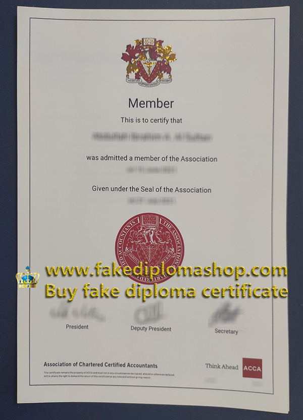 ACCA certificate 2021 edition