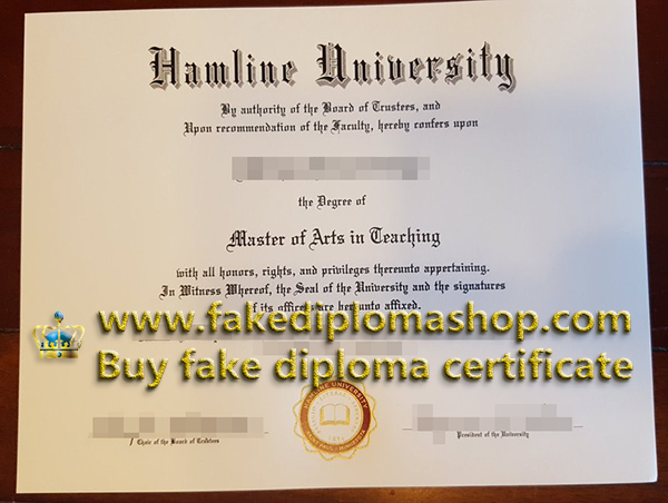 Hamline University diploma