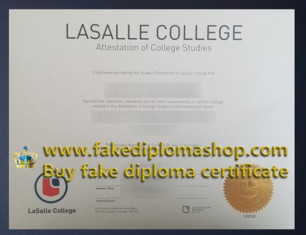 LaSalle College certificate