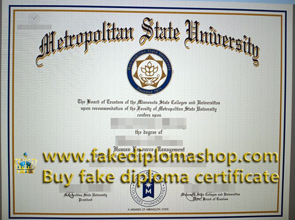 Metropolitan State University diploma