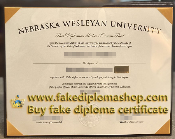 Nebraska Wesleyan University diploma