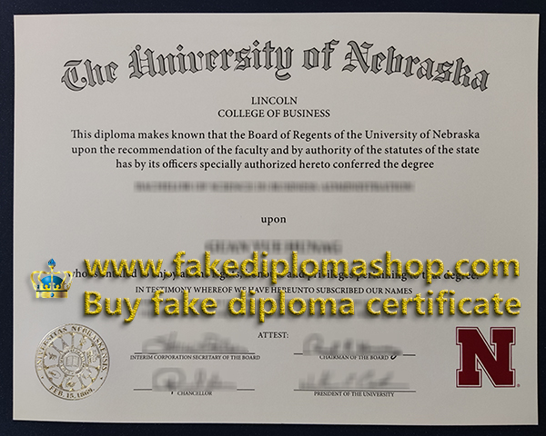 Fake University of Nebraska–Lincoln degree