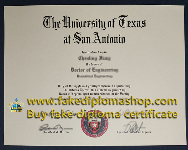 UTSA diploma, University of Texas at San Antonio degree