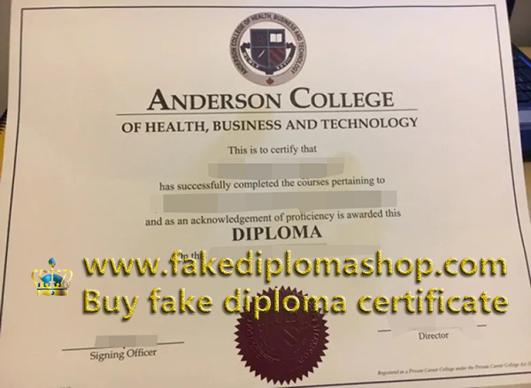 Anderson College diploma