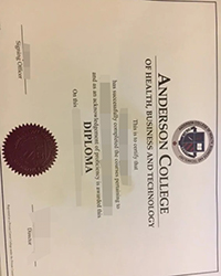 Anderson College diploma, Order a fake Anderson College of Health Business and Technology diploma