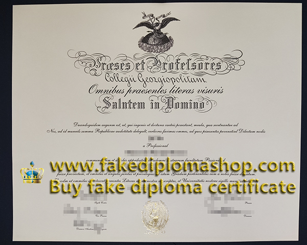 Georgetown College diploma