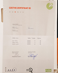 Goethe Institut certificate, buy a fake Goethe Institut certificate of B1 online