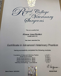 RCVS diploma, Purchase a fake Royal College of Veterinary Surgeons certificate