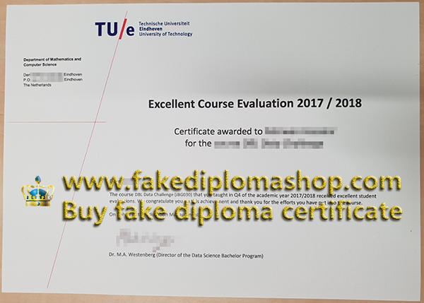 Technische Universiteit Eindhoven certificate