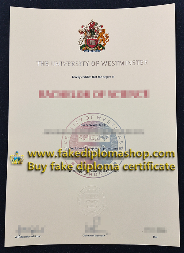 University of Westminster degree