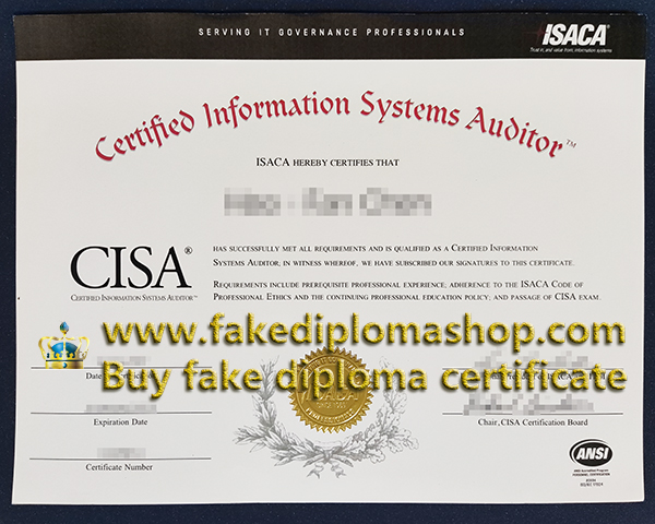 ISACA certificate