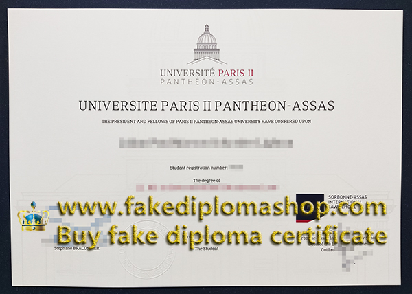 Paris 2 Panthéon-Assas University diploma