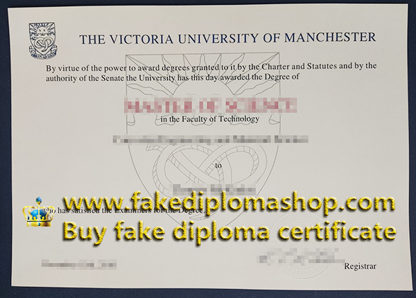 Victoria University of Manchester degree