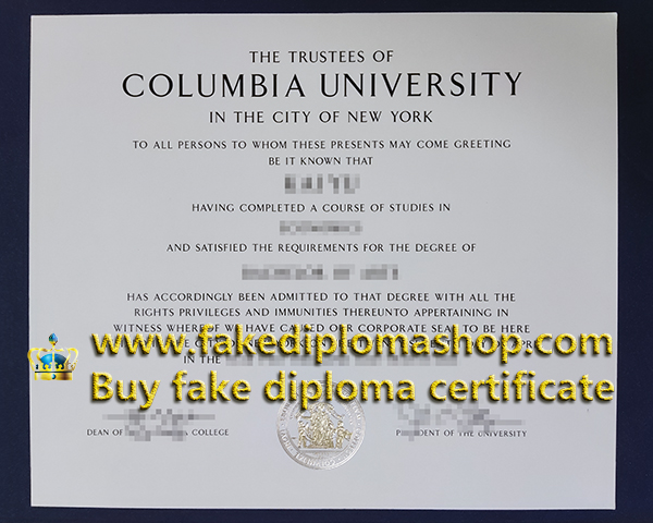 Columbia University degree