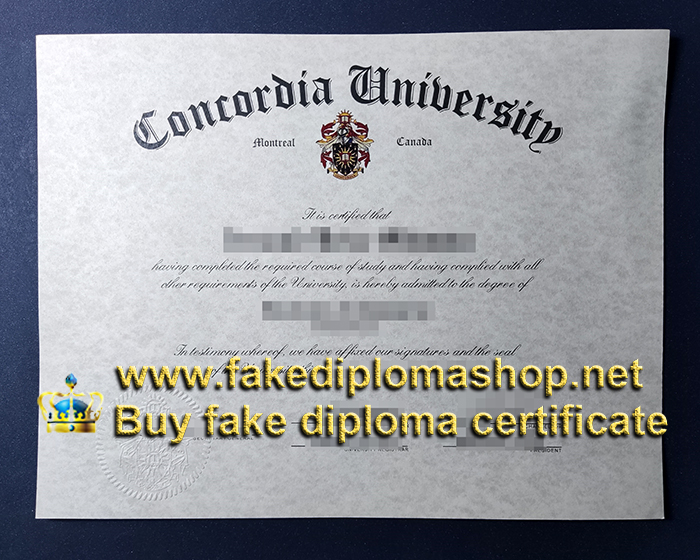 Concordia University diploma