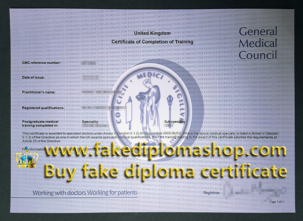 GMC certificate