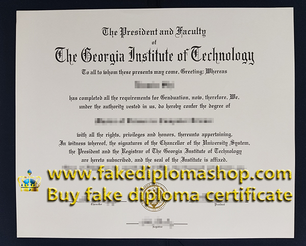 Georgia Tech diploma