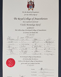 RCoA diploma, Order a best fake Royal College of Anaesthetists diploma