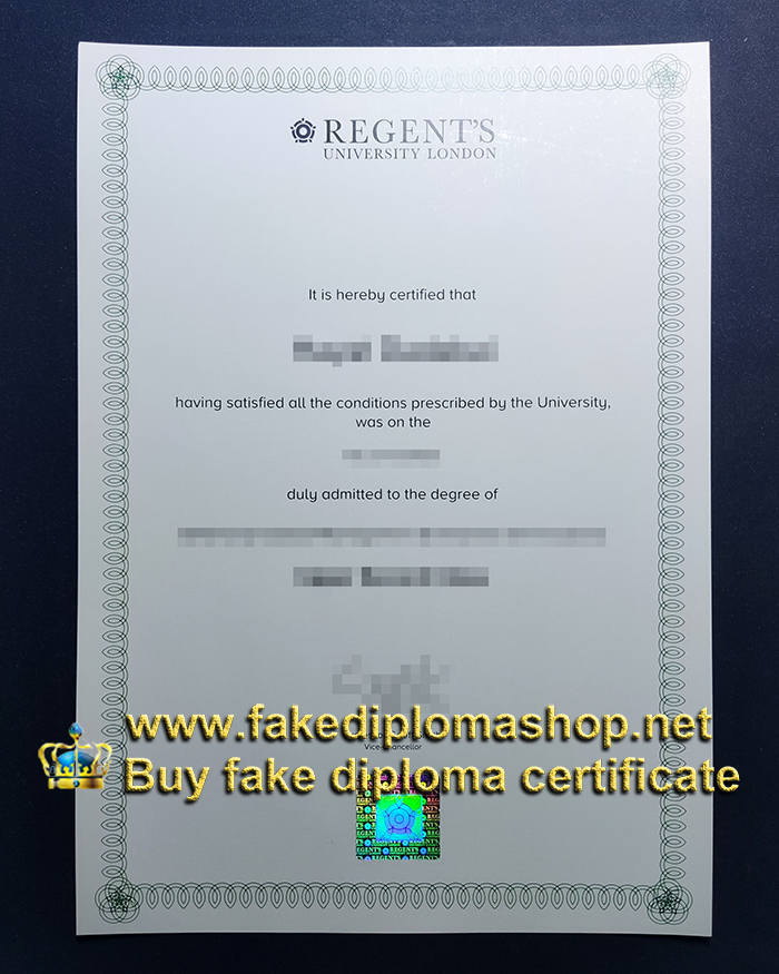 Regent's University London diploma