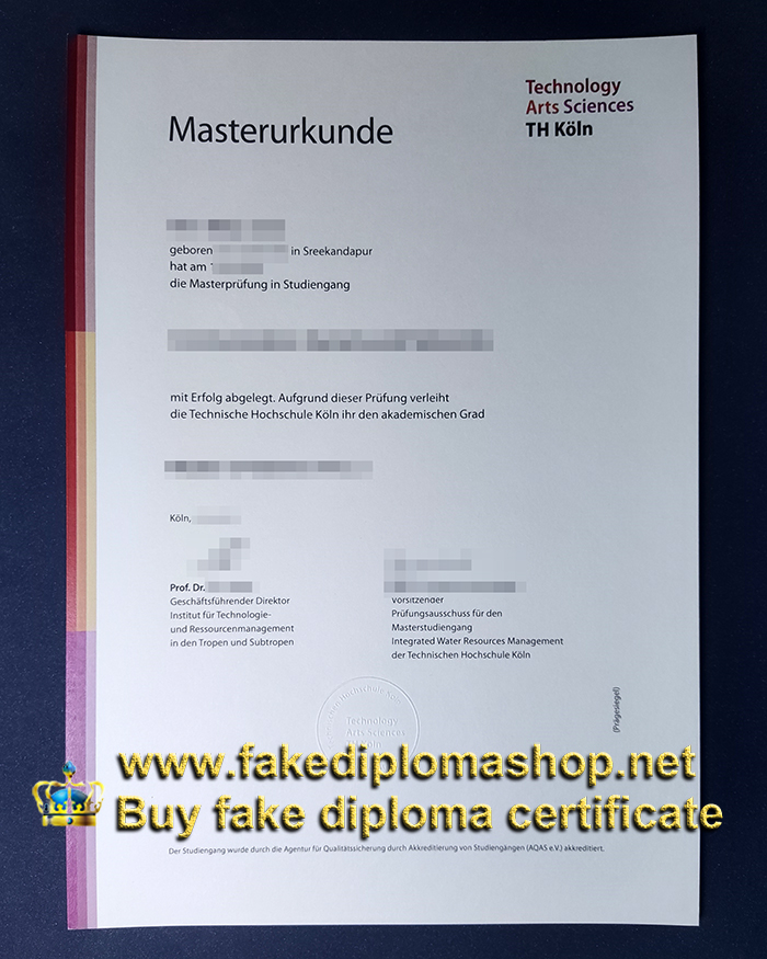 TH Köln certificate, TH Köln – University of Applied Sciences diploma