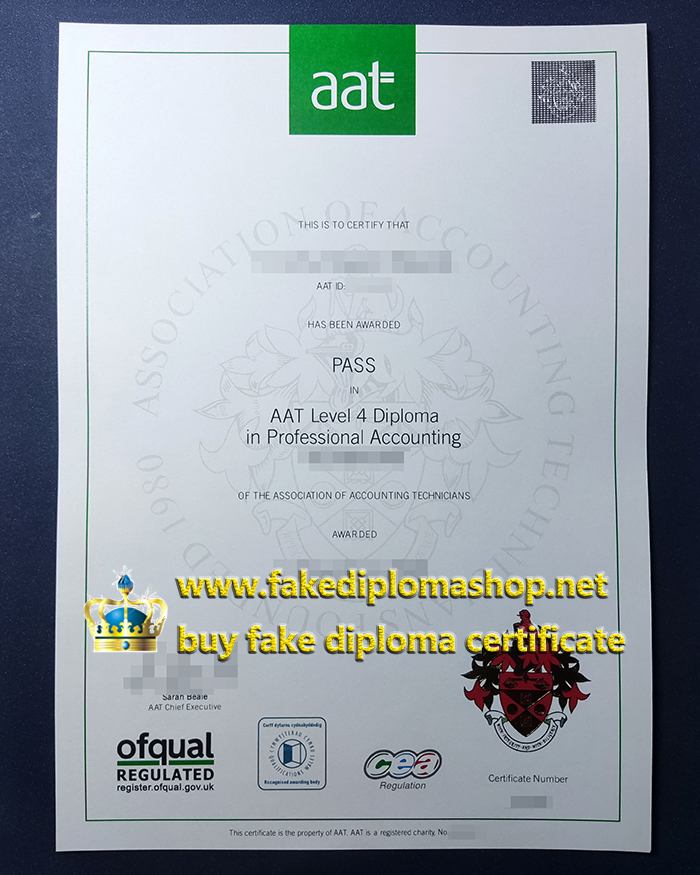 AAT Level 4 certificate, Association of Accounting Technicians certificate