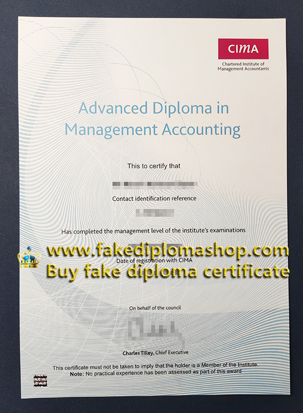 CIMA certificate of Advanced Diploma in Management Accounting