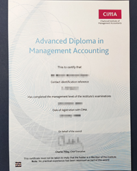 Order a fake CIMA certificate of Advanced Diploma in Management Accounting