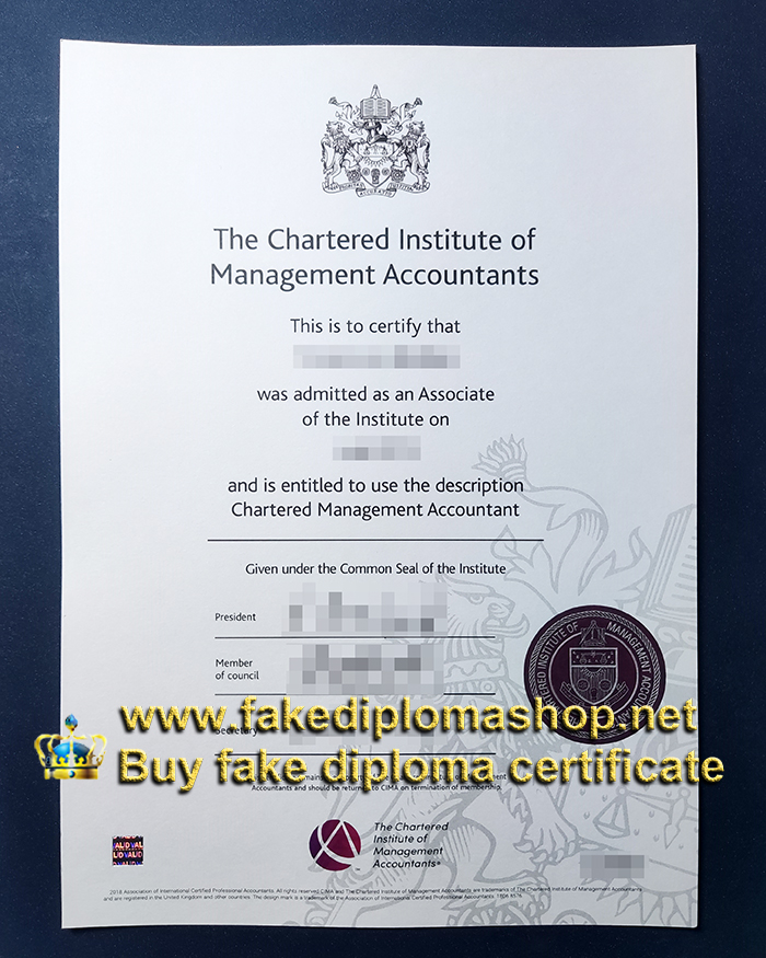 CIMA certificate, Chartered Institute of Management Accountants certificate