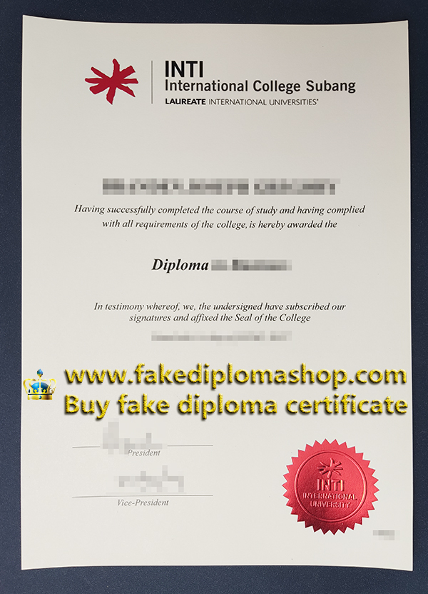 INTI International University diploma