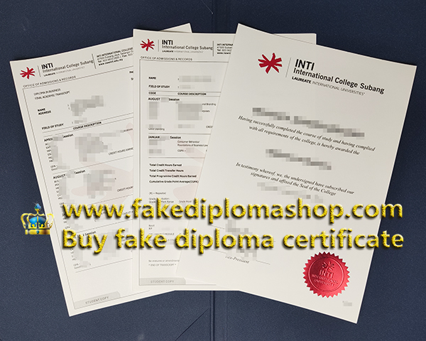 INTI International University diploma and transcript