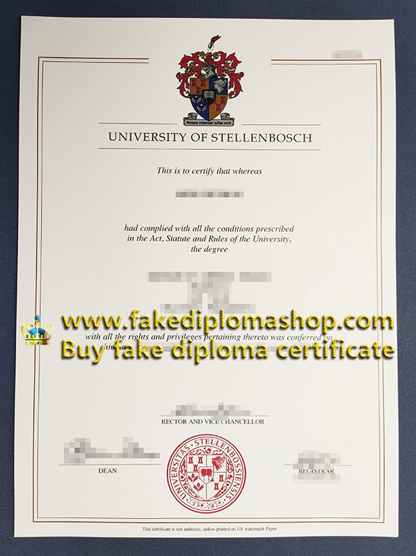 Stellenbosch University degree