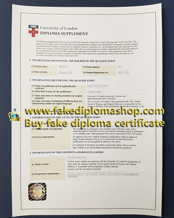 University of London diploma