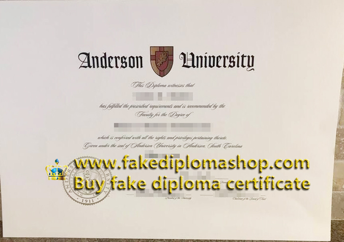 Anderson University diploma