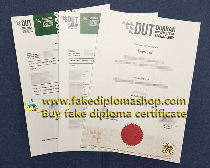 DUT diploma, DUT transcript