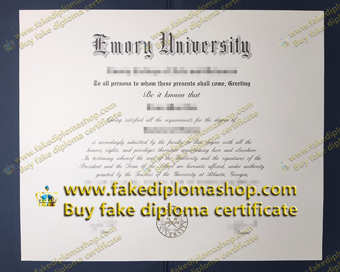 Emory University diploma