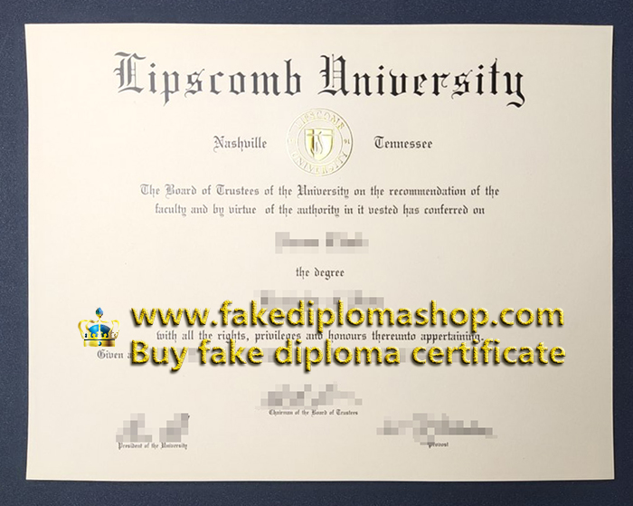 fake Lipscomb university diploma