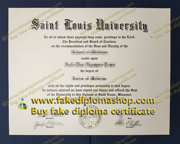 SLU diploma, Saint Louis University diploma