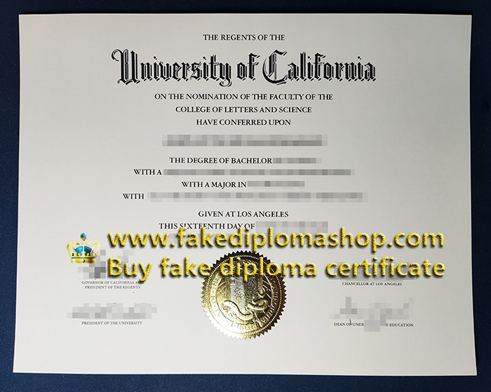 latest edition UCLA degree, University of California, Los Angeles diploma of Bachelor